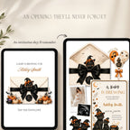 A Baby Is Brewing Baby Shower Website, Editable Canva Template with RSVP