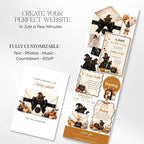 A Baby Is Brewing Baby Shower Website, Editable Canva Template with RSVP