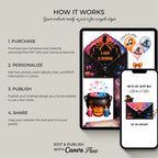 Step-by-step guide showing how to edit, publish, and share the gender reveal website.