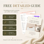 Overview of the A New Chapter Begins baby shower website template features and customization options.