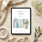 Google Forms RSVP template included with beach wedding website template
