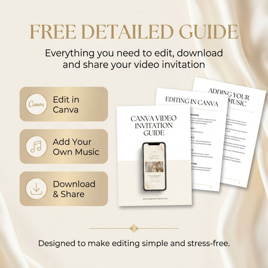Guide showing how to edit the bee gender reveal video invitation in Canva.