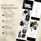 Wedding website template with optional live wedding countdown feature