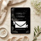 Editorial style wedding website template with customizable Canva pages