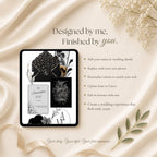 Wedding details page with ceremony reception and travel information