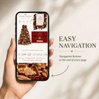 Mobile-friendly Christmas party website featuring easy navigation between festive invitation pages, event details, photos, and RSVP information.
