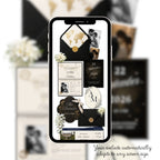 Editable Canva passport wedding website template for destination weddings.
