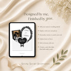 Celestial wedding RSVP website editable in Canva