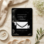 Preview of celestial save the date wedding website with RSVP