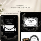 Full preview of celestial save the date wedding website template with RSVP functionality