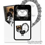 Celestial wedding announcement page for digital save the date website