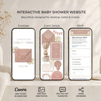 Features included in the Cielito Lindo baby shower website with RSVP, registry and diaper raffle.