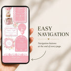 Mobile-friendly Cielito Lindo girl baby shower website with simple page navigation.