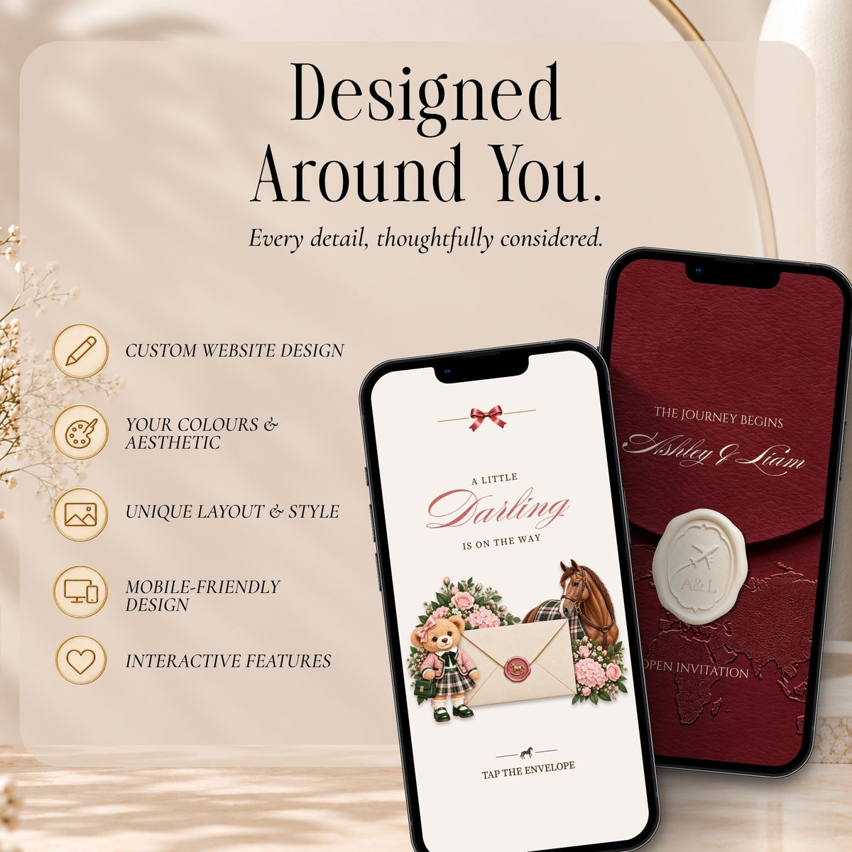 Bespoke Canva website design service with custom themes, colours, layouts, mobile-friendly designs and interactive features.