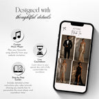 Death to My 20s Canva birthday website featuring custom music player, live countdown and step-by-step setup guides for an interactive invitation.