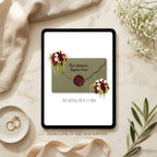 Digital save the date wedding website featuring RSVP form and floral accents