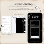 Doodle wedding RSVP website with customisable online RSVP form and Google Forms guest response management.