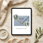 Editable Dusty Blue Save The Date Wedding Website Canva template