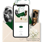 Emerald Green wedding website template for online wedding announcement