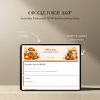 Gender reveal RSVP website with integrated online guest response collection.