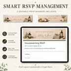 Farmhouse housewarming website with Google RSVP form for easy guest response management.