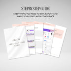 Step-by-step Canva Halloween video invitation guide explaining how to edit, export, download and share an animated neon birthday party invite.