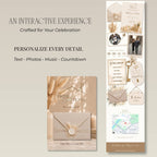 Housewarming website template including invitation, RSVP, registry, countdown, gallery, and event information.