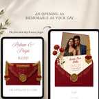 Overview of the Indian wedding save the date website template layout, sections, and editing options.
