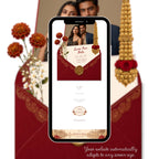Mobile-friendly Indian wedding save the date website with simple navigation and RSVP access.