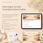 Save the date RSVP website with integrated online guest response collection.