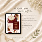 Wedding details page with ceremony reception and travel information