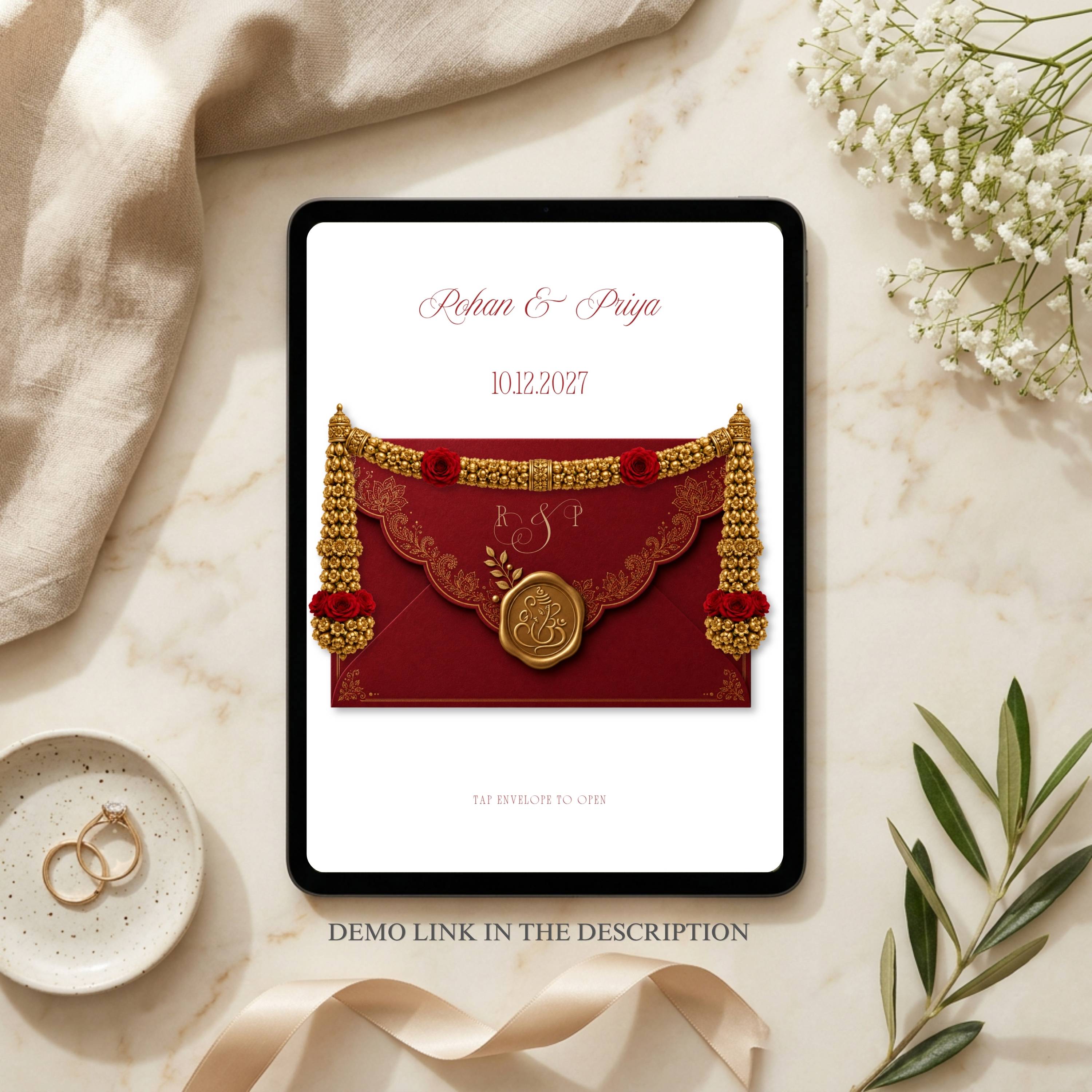 Google Forms RSVP template included with Indian wedding website template