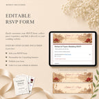 Wedding RSVP page included with editable Indian wedding website template