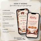 Step-by-step instructions for purchasing, personalizing, publishing, and sharing an editable Canva Christmas baby shower website.