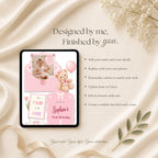 Fully customizable birthday girl website template with editable photos, colors, fonts, and party details.