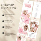 Preview of all included pages in the It's Fun to Be One birthday girl website template.