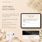 Graduation RSVP website with integrated online guest response collection.