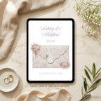 Google Forms RSVP template included with lace wedding website template