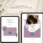Lavender Save the Date Website, Editable Wedding Website Template with RSVP