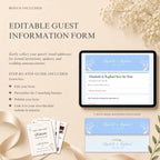 Save the date RSVP website with integrated online guest response collection.