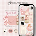Little Pumpkin baby shower website template featuring an interactive baby shower website with RSVP.