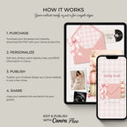 Step-by-step guide showing how to edit, publish, and share the baby shower website.