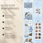Preview of all included pages in the Love on the Lake bachelorette website template.