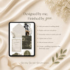 Wedding details page with ceremony reception and travel information