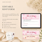 RSVP management page allowing guests to respond online through the birthday website.