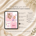 Oneder the Sea Birthday Website Template, Editable Canva Birthday Website with RSVP