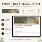Wedding RSVP website with integrated online guest response collection.