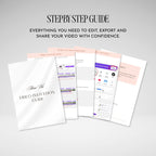 Step-by-step editing guide for personalising, exporting and sharing the Canva photo booth Save the Date video.