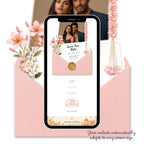 Interactive envelope opening page for a Royal Rajasthani save the date wedding website