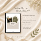 Interactive envelope opening save the date wedding website revealing personalised wedding details and photos.